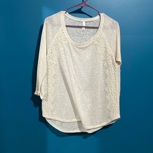 White long sleeve size Large